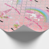 バビーズクリスマスユニコーンSPARKLY女の子の名前 ラッピングペーパー (角)