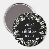 バビーズパーソナライズされたス救スの結婚日付 マグネット (正面/裏面)