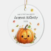 バビーズファーストハロウィンカワイカボチャ&離れオーナメント セラミックオーナメント (左)