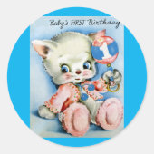 バビーズファースト誕生日シール ラウンドシール (正面)