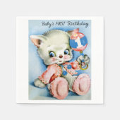 バビーズファースト誕生日紙ナプキンス スタンダードカクテルナプキン (正面)