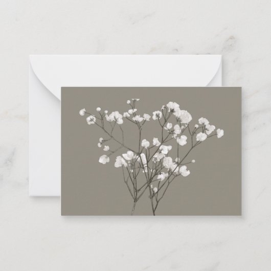 バビーズブレスフローラ悔やみや弔慰サンキューカード ノートカード (裏面)