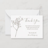 バビーズブレスフローラ悔やみや弔慰サンキューカード ノートカード (正面)