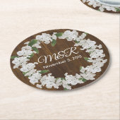 バビーズブレス素朴リース結婚ズ紙コースター ラウンドペーパーコースター (アングル)