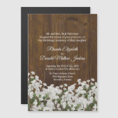 バビーズブレス素朴結婚式招待状マグネット (正面/裏面)