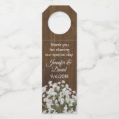 バビーズブ素朴リー結婚ズボトルメッセージカード ボトルネックタグ (正面)