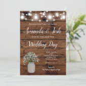 バビーズブ素朴レスメイソンジャールカントリーウェディング 招待状 (スタンド正面)