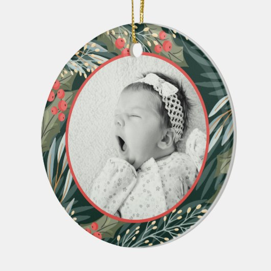 バビーズ初めてのクリスマスと誕生統計ホリデイ セラミックオーナメント (左)