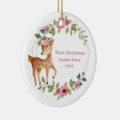バビーズ初めてのクリスマスガールズディアーパーソナライズされた セラミックオーナメント (右)