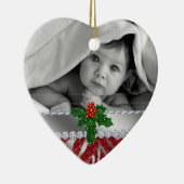 バビーズ初めてのクリスマスゼブラレッドシルバーオーナメント セラミックオーナメント (右)