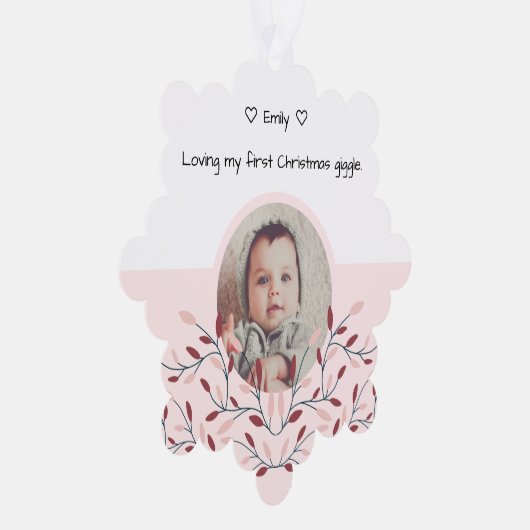 バビーズ初めてのクリスマスピンクオーナメント オーナメントカード (右)