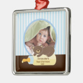 バビーズ初めてのクリスマスフォトオーナメントベアボトル メタルオーナメント (左)