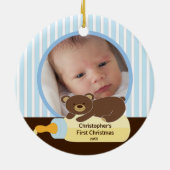 バビーズ初めてのクリスマスフォトオーナメントベア セラミックオーナメント (裏面)