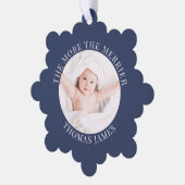 バビーズ初めてのクリスマスフォトブルーホリデー オーナメントカード (左)