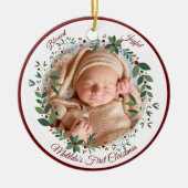 バビーズ初めてのクリスマスフォトリースクリスマス セラミックオーナメント (正面)