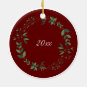 バビーズ初めてのクリスマスフォトリースクリスマス セラミックオーナメント (裏面)