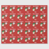 バビーズ1stクリスマスパーソナライズされた男すごいサンタ ラッピングペーパー (フラット)