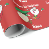 バビーズ1stクリスマスパーソナライズされた男すごいサンタ ラッピングペーパー (ロールコーナー)