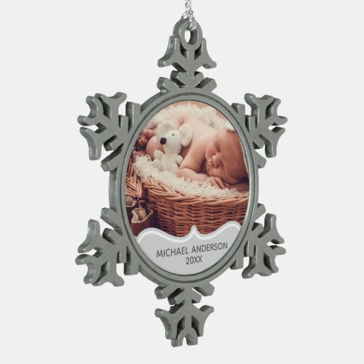 バビーズ |FIRST PHOTO記念クリスマスオーナメント スノーフレークピューターオーナメント (左)