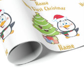 バビー初めてのクリスマスおもしろいパーソナライズされた ラッピングペーパー (ロールコーナー)