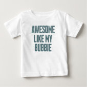 バビー譲りのすごさ おもしろTシャツ ベビーTシャツ (正面)