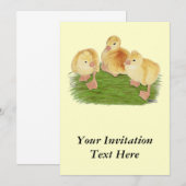 バフのゴスリングが房状 招待状 (正面/裏面)