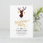バファローチェックのクリスマスパーティー 招待状 (スタンド正面)