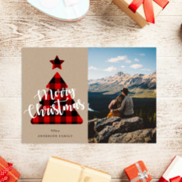 バファロープラッド クリスマスツリー 記念写真カード シーズンカード