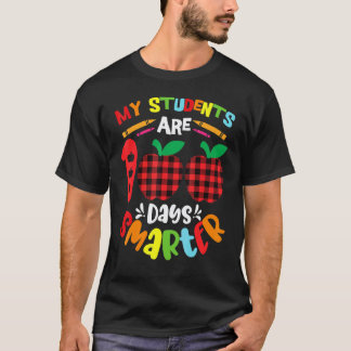 バファロー・チェック 生徒たちは100日でこんなに賢くなりました 紅茶 Tシャツ