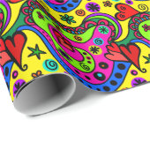 バファンキーカラフルレンタイン ラッピングペーパー (ロールコーナー)