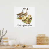 バフアフリカグースファミリー ポスター (キッチン)