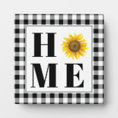 バフアローチェックのひまわり「ホーム」 フォトプラーク (正面)