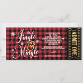 バフアローチェックのジングル＆ミンゲルクリスマスパーティー 招待状 (正面)