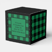 バフアローチェック - 緑と黒 - クラシック フェイバーボックス (裏面サイド)