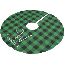 バフアローチェック 緑の格子モノグラム ブラシ ポリエステル