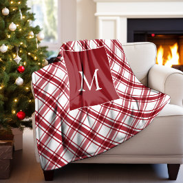 バフアローチェック 赤いブランケット フリースブランケット