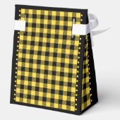 バフアローチェック - 黒と黄色 - 4x2x5 テント フェイバーボックス (裏面)