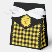 バフアローチェック - 黒と黄色 - 4x2x5 テント フェイバーボックス (正面)