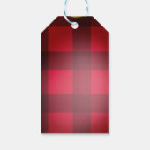 バフアロープリントのオーナメントとサンタ帽のホリデー ギフトタグ (裏面)