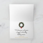 バフアロープレイドのエルククリスマスリースカスタム シーズンカード (内部)