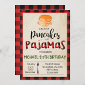 バフアロープレイドのパーカープライズパーティー招待状 招待状 (正面/裏面)