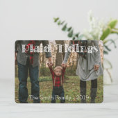 バフアロープレイドのホリデーカード1枚または2枚の写真 シーズンカード (スタンド正面)