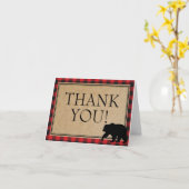 バフアロープレイドの感謝カード カード (黄色い花)