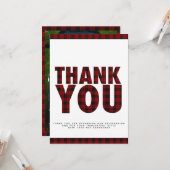 バフアロープレイドの感謝カード フォト イベント カード (正面/裏面インサイチュ)