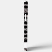 バフアロープレイドひまわりブラックホワイトモノグラム Case-Mate iPhoneケース (裏面 / 右)