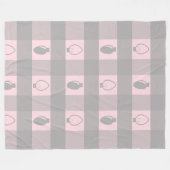 バフアロープレイドオーナメント クリスマス電球 フリースブランケット (正面(横))