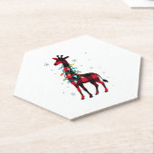 バフアロープレイド家族おそろいキリンクリスマスP ペーパーコースター (アングル)