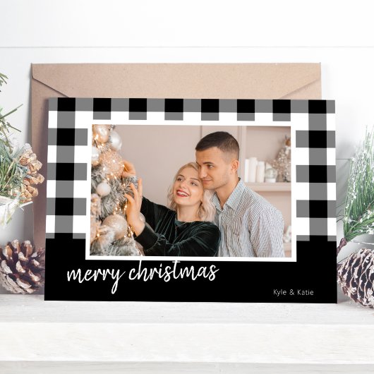 バフアロープレイド クリスマス フォト クリスマス カード