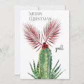 バフアロープレイド＆サボテン メリークリスマスよろしく フォト シーズンカード (正面)