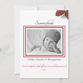 バフアロープレイド＆サボテン メリークリスマスよろしく フォト シーズンカード (裏面)